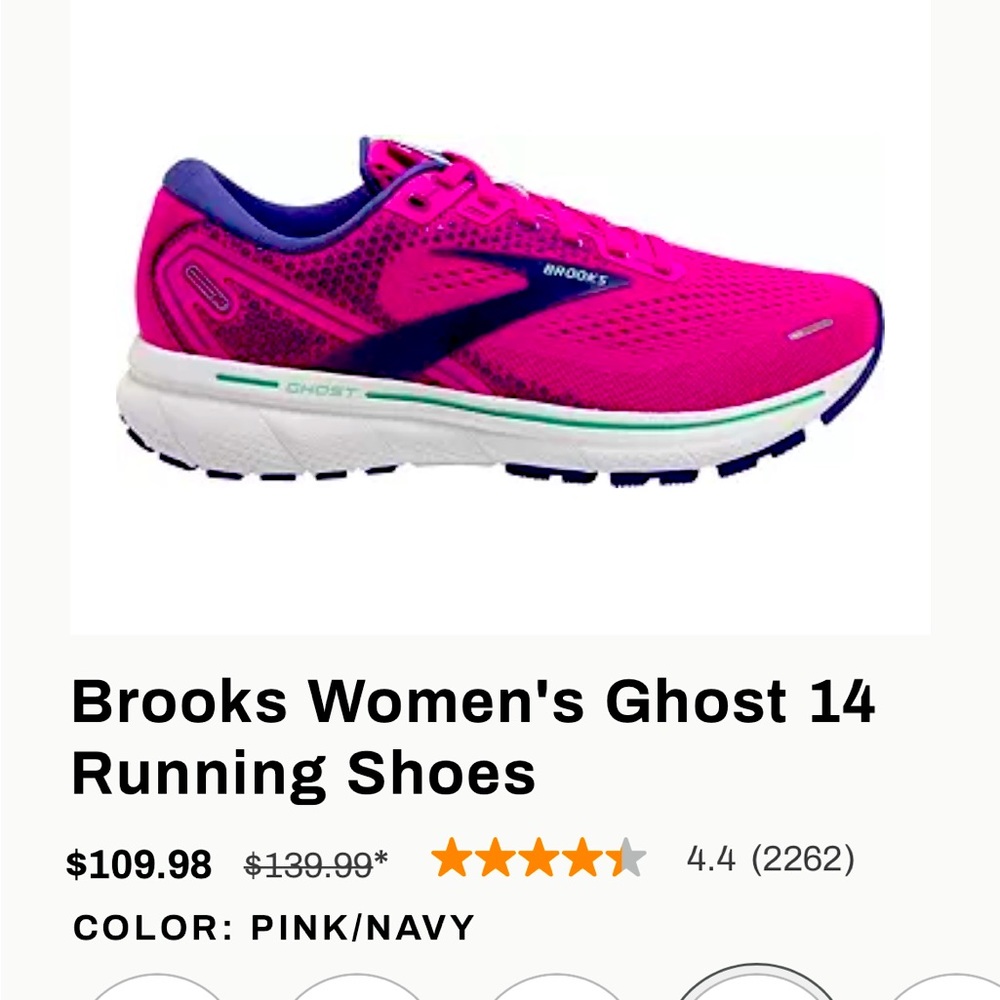 Brooks Women’s Ghost 14 Tennis Shoes size 6